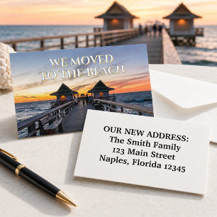 We verhuisden naar Beach Naples Pier Florida Visitekaartje