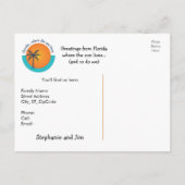 We verhuisden naar Florida Beach Scène Verandering Aankondigingskaart (Achterkant)