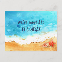 We verhuisden naar Florida Beach Verandering van a Aankondigingskaart