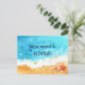 We verhuisden naar Florida Beach Verandering van a Aankondigingskaart (Staand voorkant)