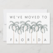 We verhuisden naar Florida Palm Trees New Address Aankondiging (Voorkant)