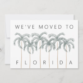 We verhuisden naar Florida Palm Trees New Address Aankondiging