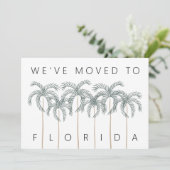 We verhuisden naar Florida Palm Trees New Address Aankondiging (Staand voorkant)