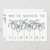 We verhuisden naar Florida Palm Trees New Address Aankondiging (Voorkant / Achterkant)