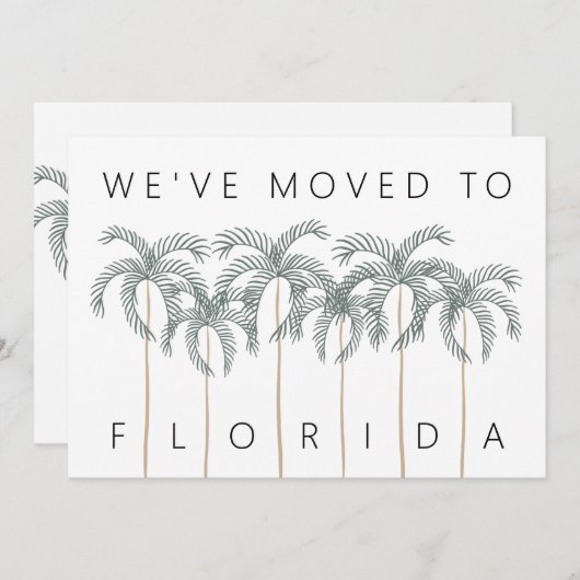 We verhuisden naar Florida Palm Trees New Address Aankondiging (Voorkant / Achterkant)
