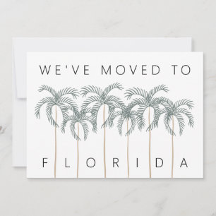 We verhuisden naar Florida Palm Trees New Address Aankondiging