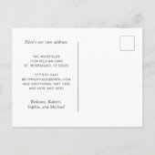 We verhuisden naar Florida Palm Trees New Address Aankondigingskaart (Achterkant)