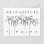 We verhuisden naar Florida Palm Trees New Address Aankondigingskaart (Voorkant)