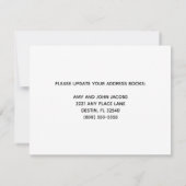 We verhuisden naar het Beach Palm Tree Home-startp Aankondiging (Achterkant)