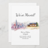 We verhuisden naar het land aankondiging (Voorkant / Achterkant)