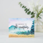 We verhuisden naar het Motivatie Gezegde van de be Aankondigingskaart (Staand voorkant)