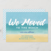 We verhuisden naar het strand Bewegende aankondigi Kaart (Voorkant / Achterkant)