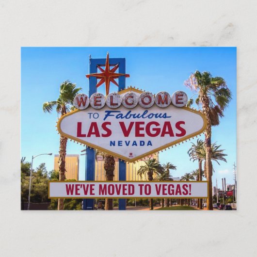We verhuisden naar Las Vegas New Home Aankondigingskaart (Voorkant)