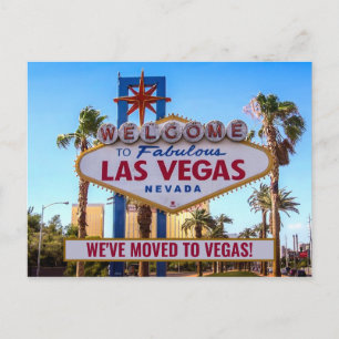 We verhuisden naar Las Vegas Nieuw Thuis Aankondigingskaart