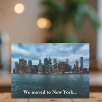We verhuisden naar New York City Skyline Foto Verh