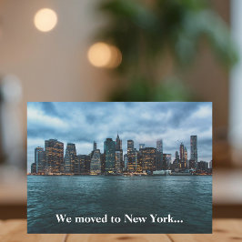 We verhuisden naar New York City Skyline Foto Verh Aankondiging