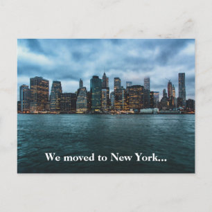We verhuisden naar New York City Skyline Photo Mov Briefkaart