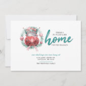 We verhuisden nergens zoals thuis met kerst aankondiging (Voorkant)