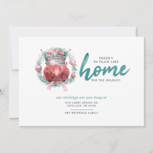 We verhuisden nergens zoals thuis met kerst aankondiging (Voorkant)