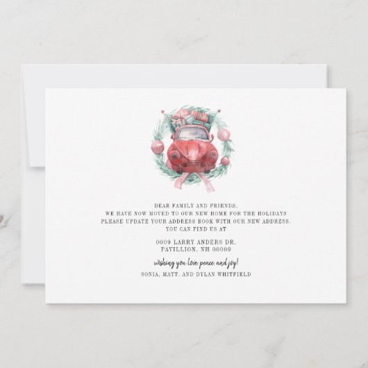 We verhuisden nergens zoals thuis met kerst aankondiging (Achterkant)