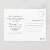 We verhuisden New Address Holiday Verhuizing Aanko Briefkaart (Achterkant)