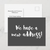 We verhuisden nieuw startpunt | Zwarte borstel Briefkaart (Voorkant / Achterkant)