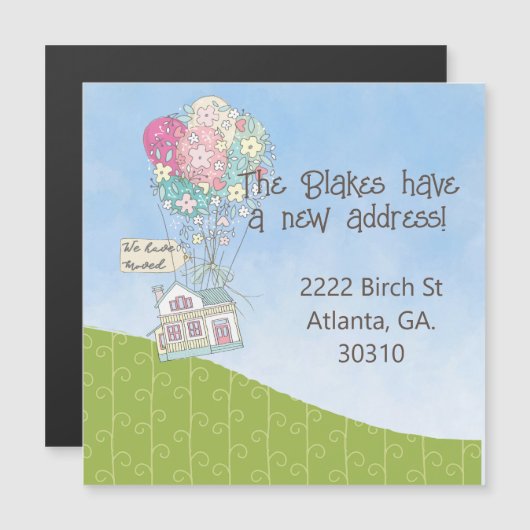 We verhuisden ons huis via Balloon Magnet (Voorkant / Achterkant)