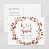 We verhuisden Roos Eucalyptus Wreater New Home Aankondigingskaart (Voorkant / Achterkant)