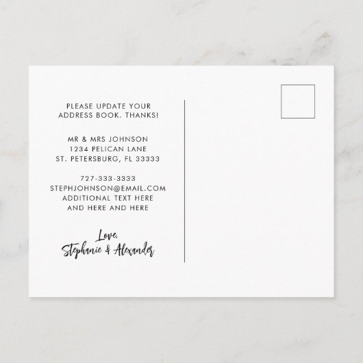 We verhuisden Roos Eucalyptus Wreater New Home Aankondigingskaart (Achterkant)