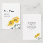 We verhuisden Sunflower Verhuisaankondiging Notitiekaartje (Voorkant / Achterkant)