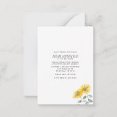 We verhuisden Sunflower Verhuisaankondiging Notitiekaartje (Achterkant)