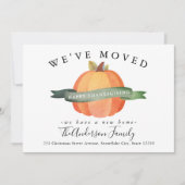 We verhuisden Thanksgiving Pumpkin Holiday Moving Aankondiging (Voorkant)