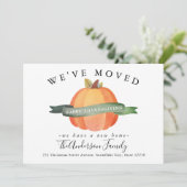 We verhuisden Thanksgiving Pumpkin Holiday Moving Aankondiging (Staand voorkant)