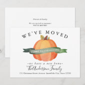 We verhuisden Thanksgiving Pumpkin Holiday Moving Aankondiging (Voorkant / Achterkant)