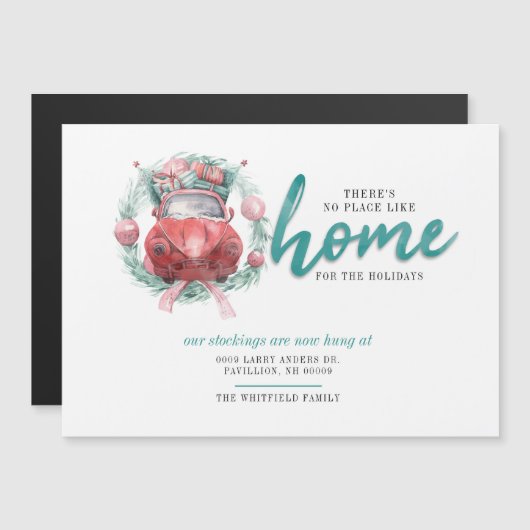 We verhuisden vakantie naar huis aankondiging (Voorkant / Achterkant)