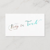 "We verhuisden" w / Hand getrokken huis Blauwgroen Visitekaartje (Achterkant)