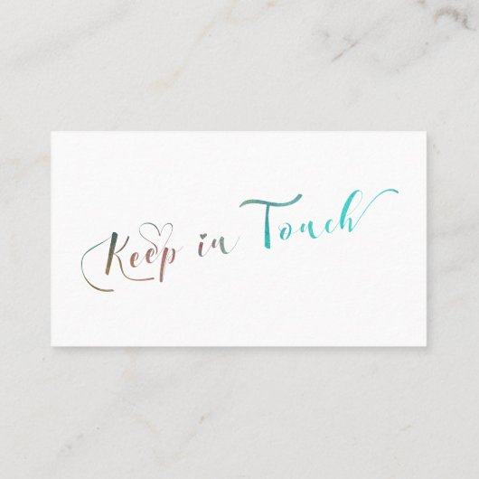 "We verhuisden" w / Hand getrokken huis Blauwgroen Visitekaartje (Achterkant)