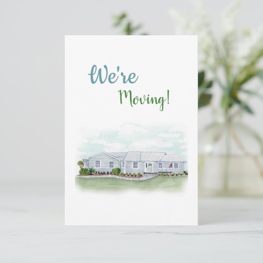 "We verhuizen" Aankondiging Kaart (Staand voorkant)
