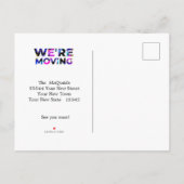 We verhuizen Blauwe Roze Abstracte Aankondiging (Achterkant)