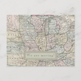 We verhuizen naar.. Aangepaste staat  Verenigde St Briefkaart