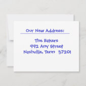 We verhuizen naar uw stad of staat bedankkaart (Achterkant)