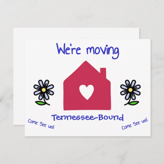 We verhuizen naar uw stad of staat bedankkaart (Voorkant / Achterkant)