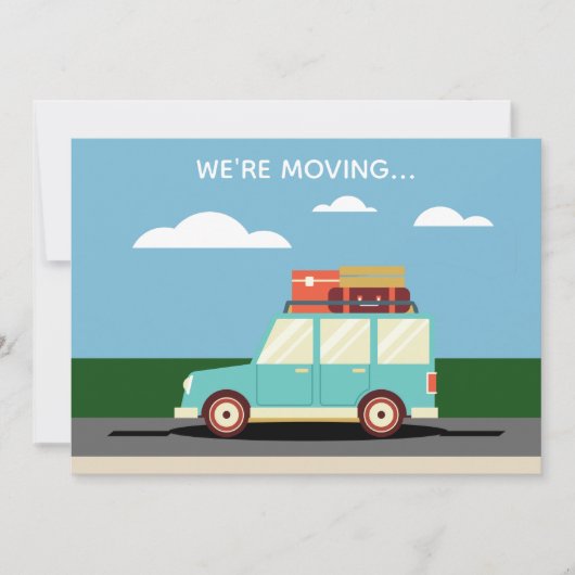 We verhuizen Nieuw adres Wijziging Cute Aangepast Aankondiging (Voorkant)