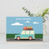 We verhuizen Nieuw adres Wijziging Cute Aangepast Aankondiging (Staand voorkant)