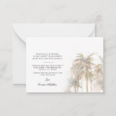 We Verhuizen Palmbomen Adreswijziging Notitiekaartje (Achterkant)