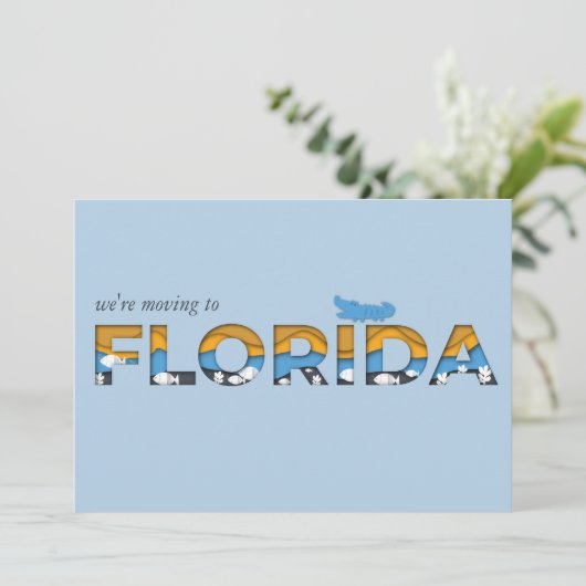 We verhuizen Tropisch Florida  Aankondiging (Staand voorkant)