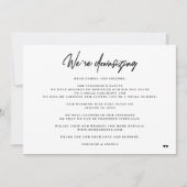 We verkleinen elegante minimale kleinere bruiloft aankondiging (Voorkant)