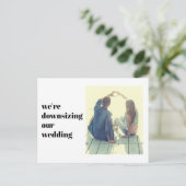 We Verkleinen Onze Trouwfoto Modern Aankondigingskaart (Staand voorkant)