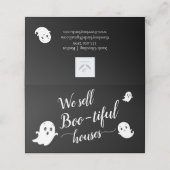 We verkopen Boo-tiful huizen | Halloween Makelaar  Plaatskaartje (Buitenkant ongevouwen)