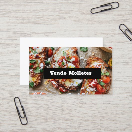 We verkopen molletes visitekaartje (Voorkant / Achterkant in situ)